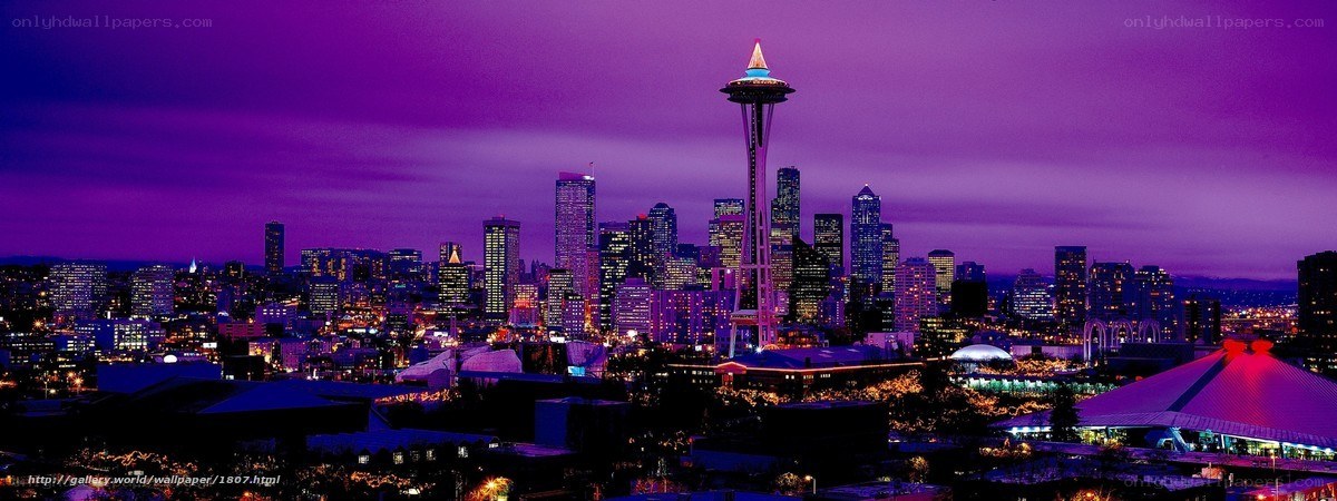 Seattle skyline at dusk