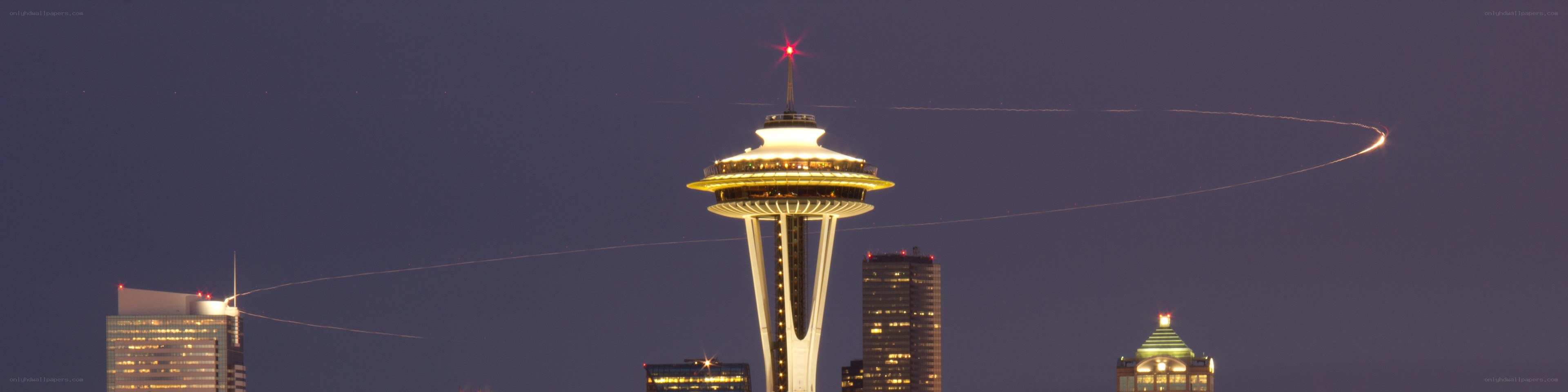 Seattle skyline at night