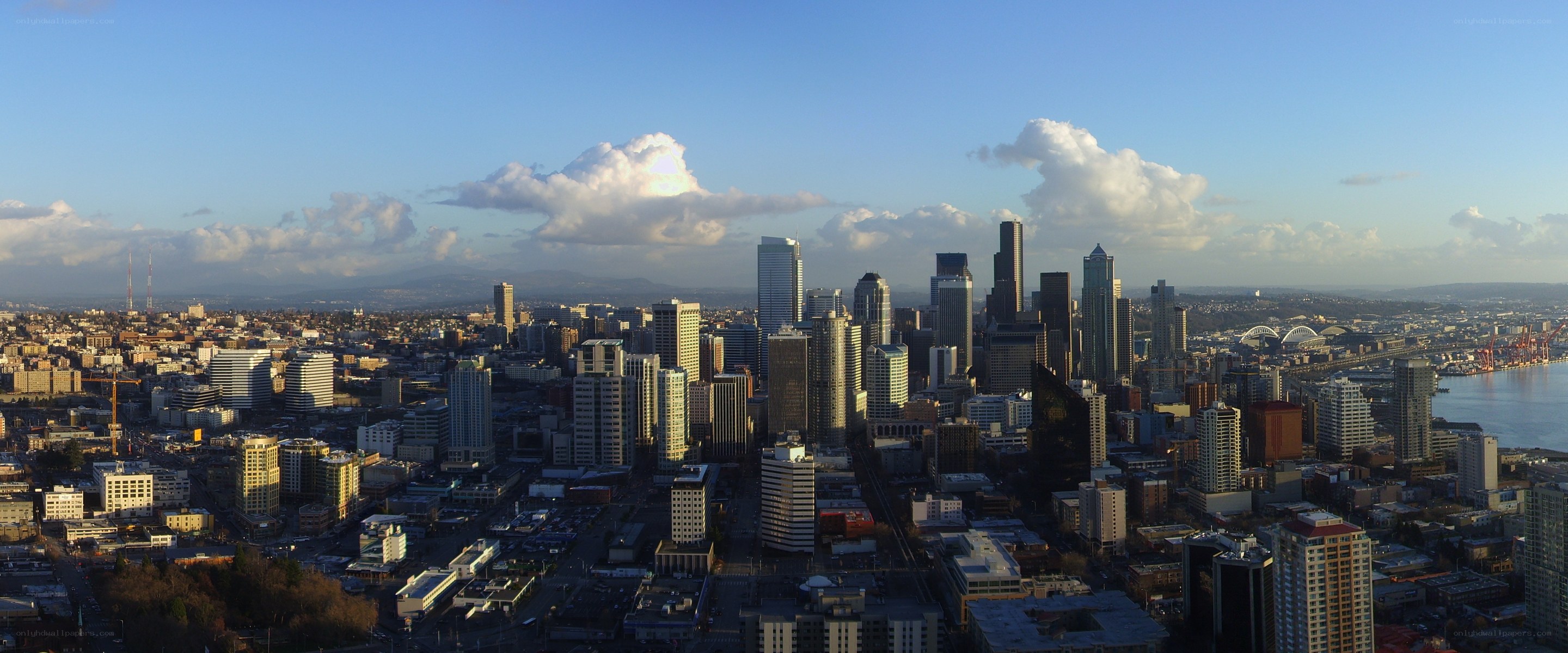Seattle skyline at sunset