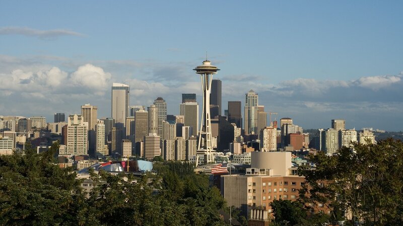 Seattle Skyline — Blue, Serene, Afternoon