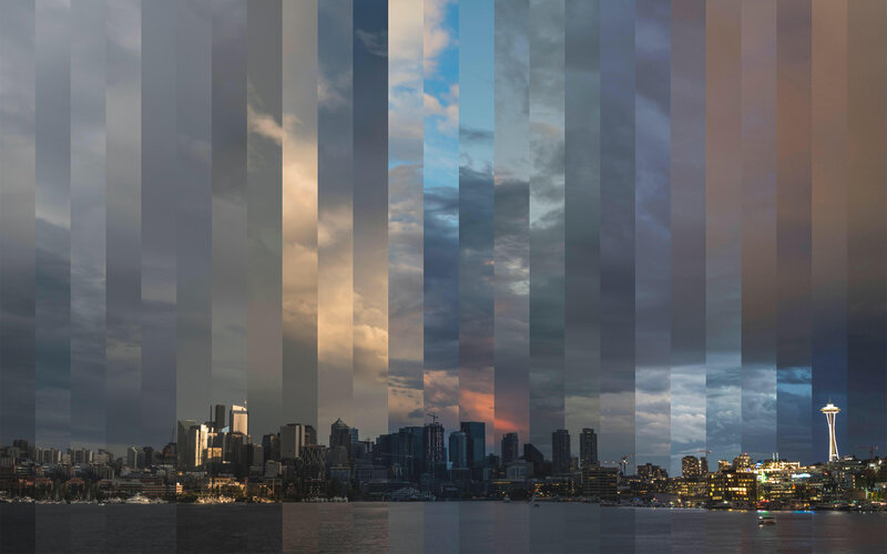 Seattle Skyline — Gray, Dramatic