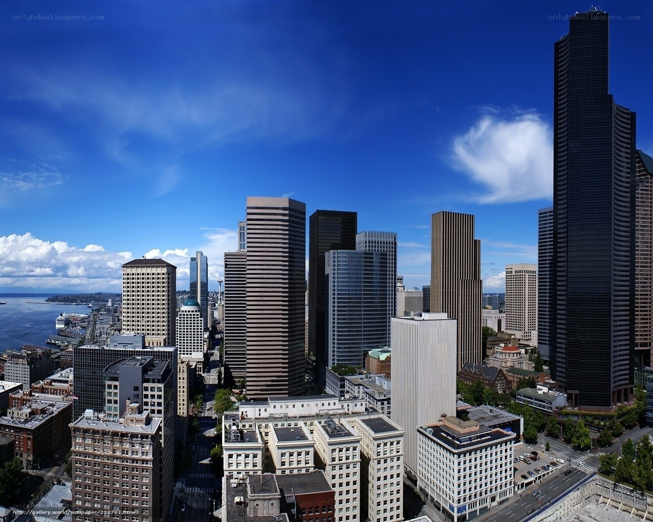 Seattle skyline on a sunny day