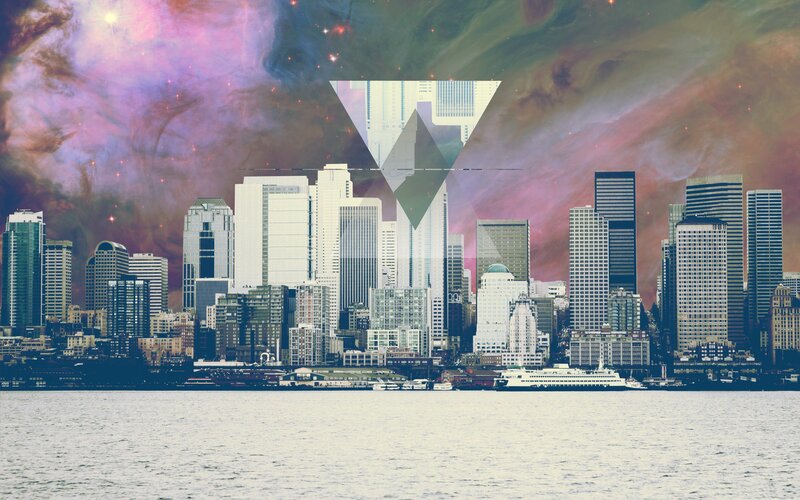 Seattle Skyline — Purple