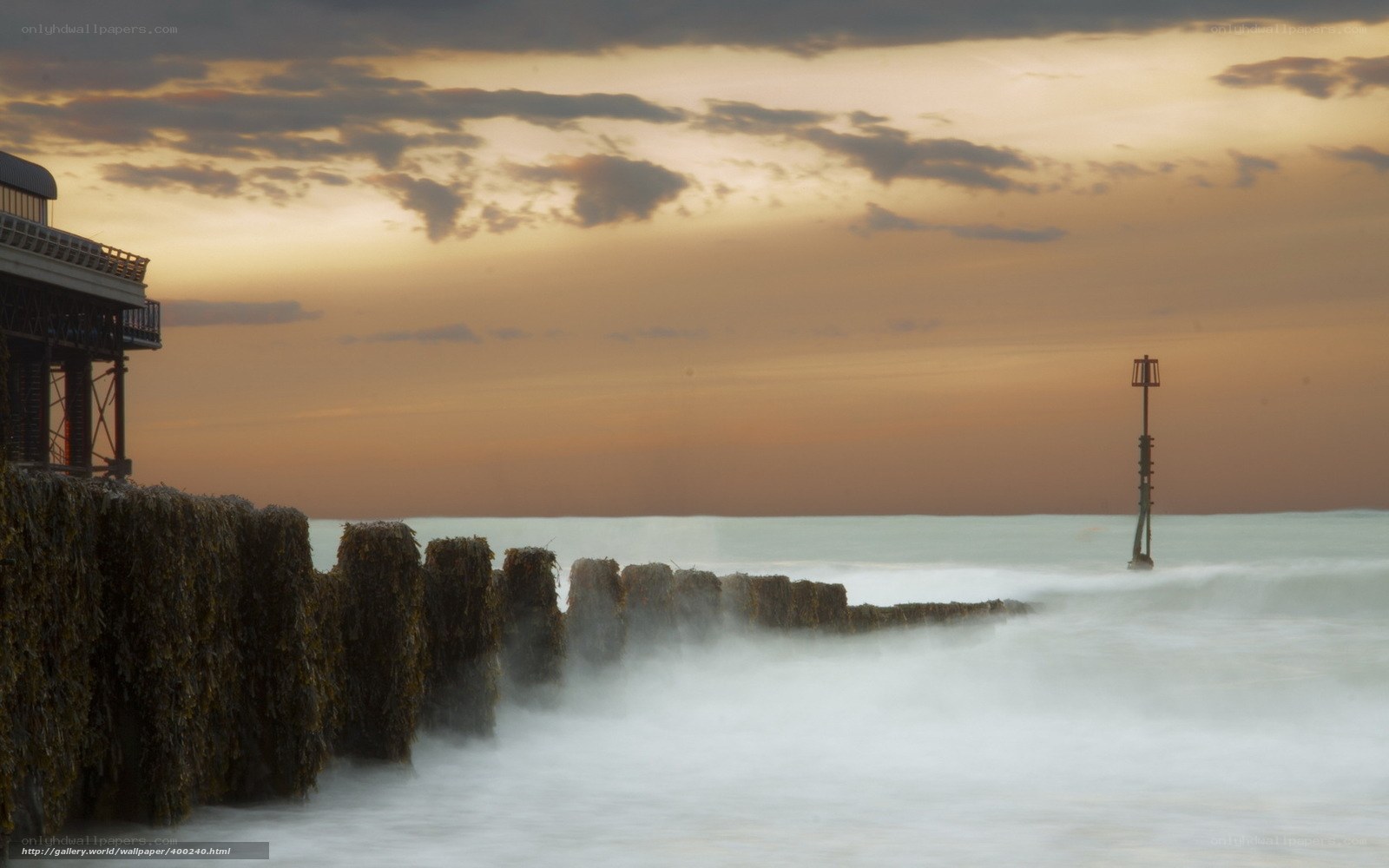Seawall at Sunset