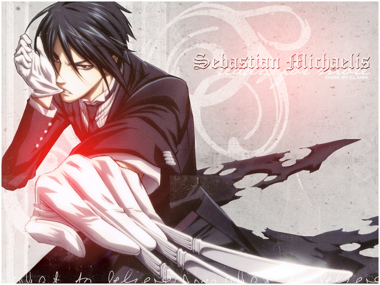 Sebastian Michaelis with knives