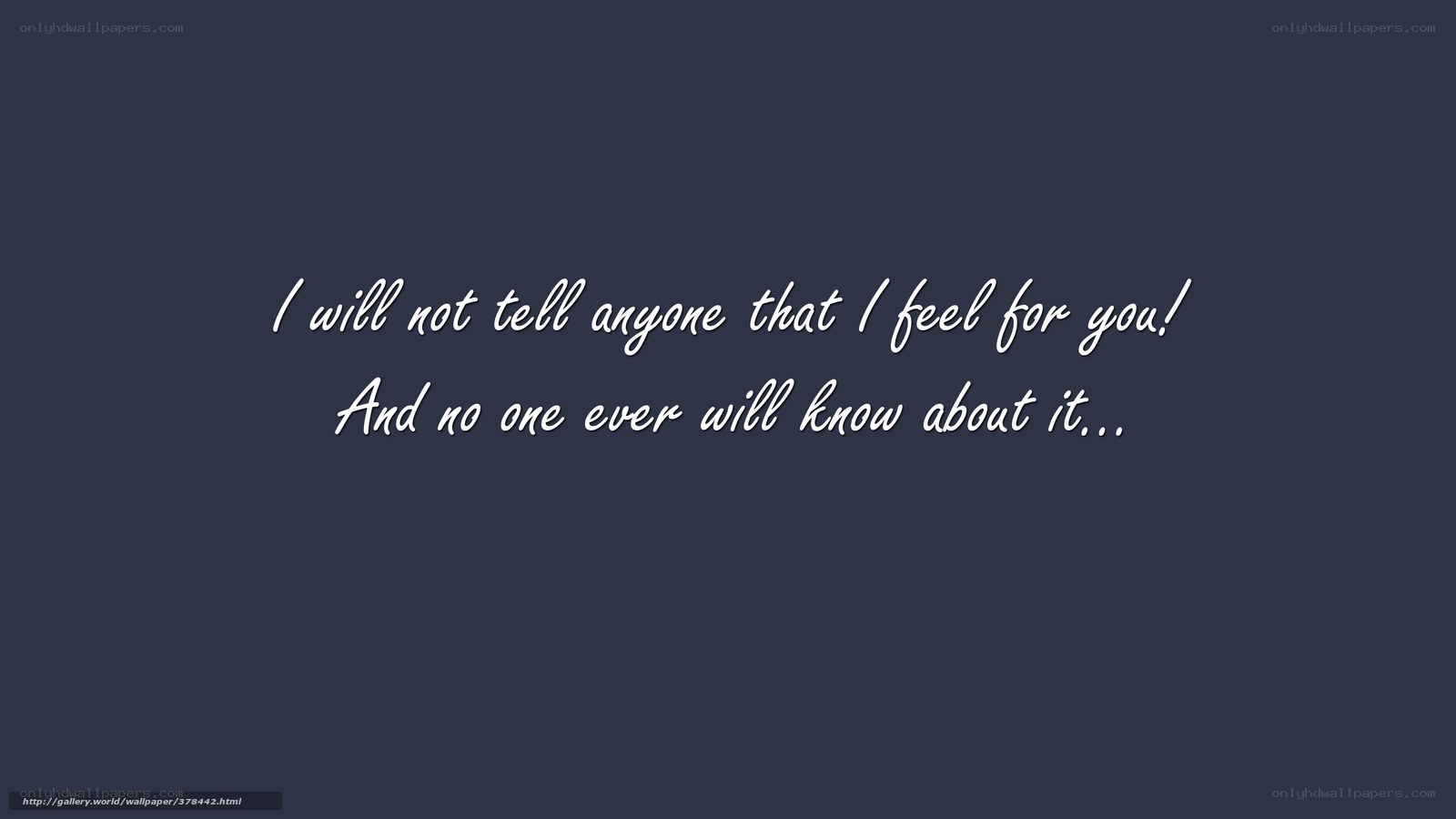 secret feelings quote