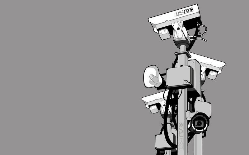 Security Camera Array — Gray, Neutral, Illustration, Cameras, Speaker
