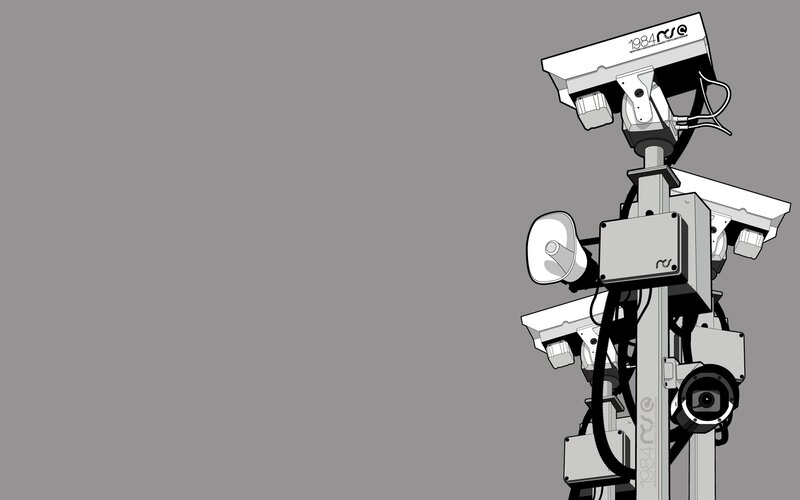 Security Camera Array — Gray, Neutral, Illustration