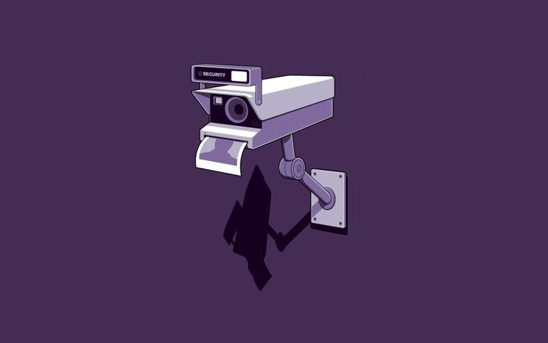 Security Camera with Shadow — Purple