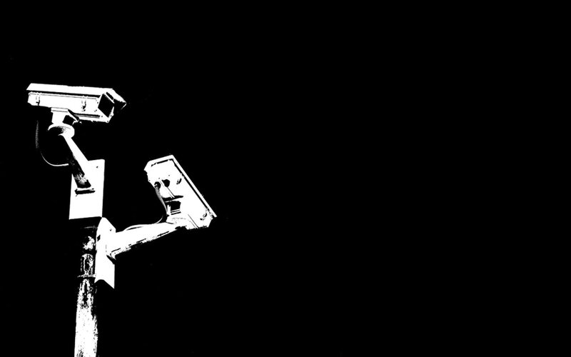 Security cameras at night