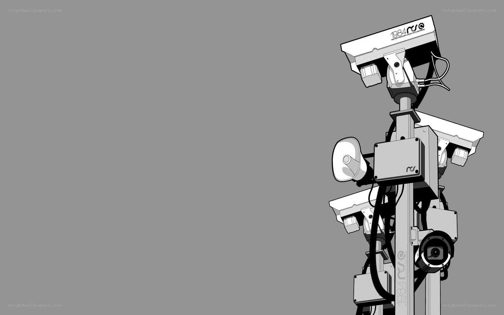 security cameras on a pole