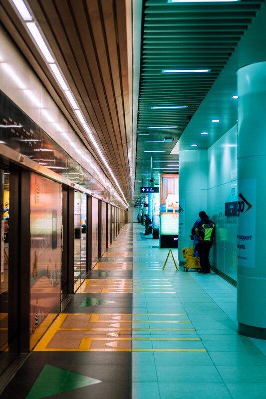 Security Guard at Subway Station