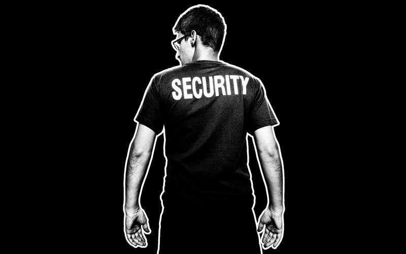 Security Guard from Behind