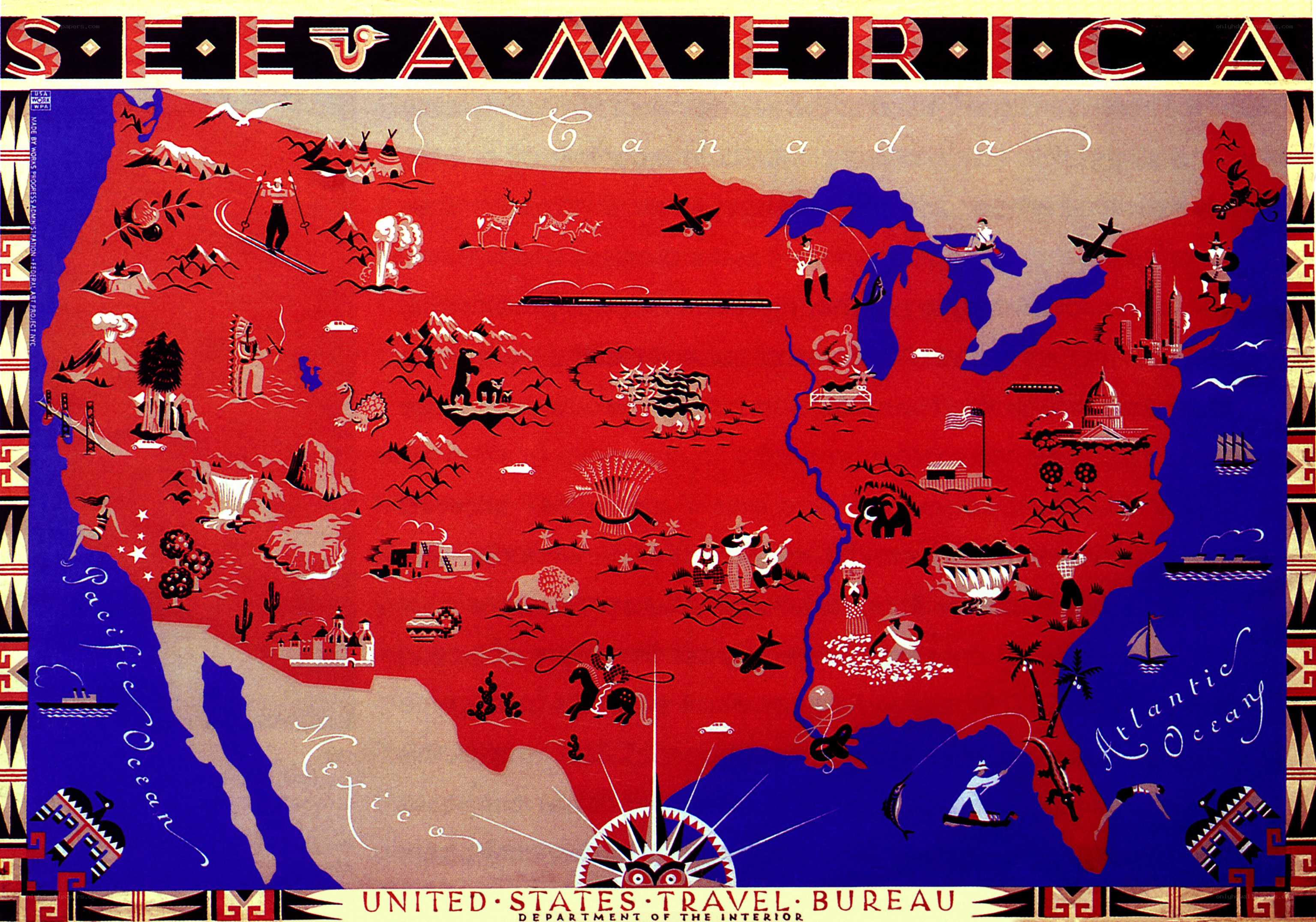 See America travel map
