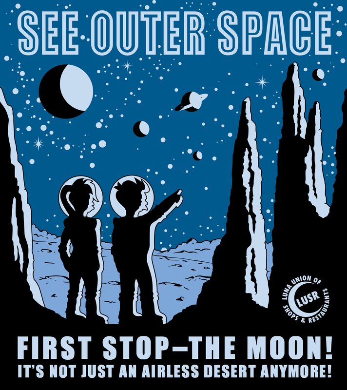 See Outer Space: First Stop The Moon