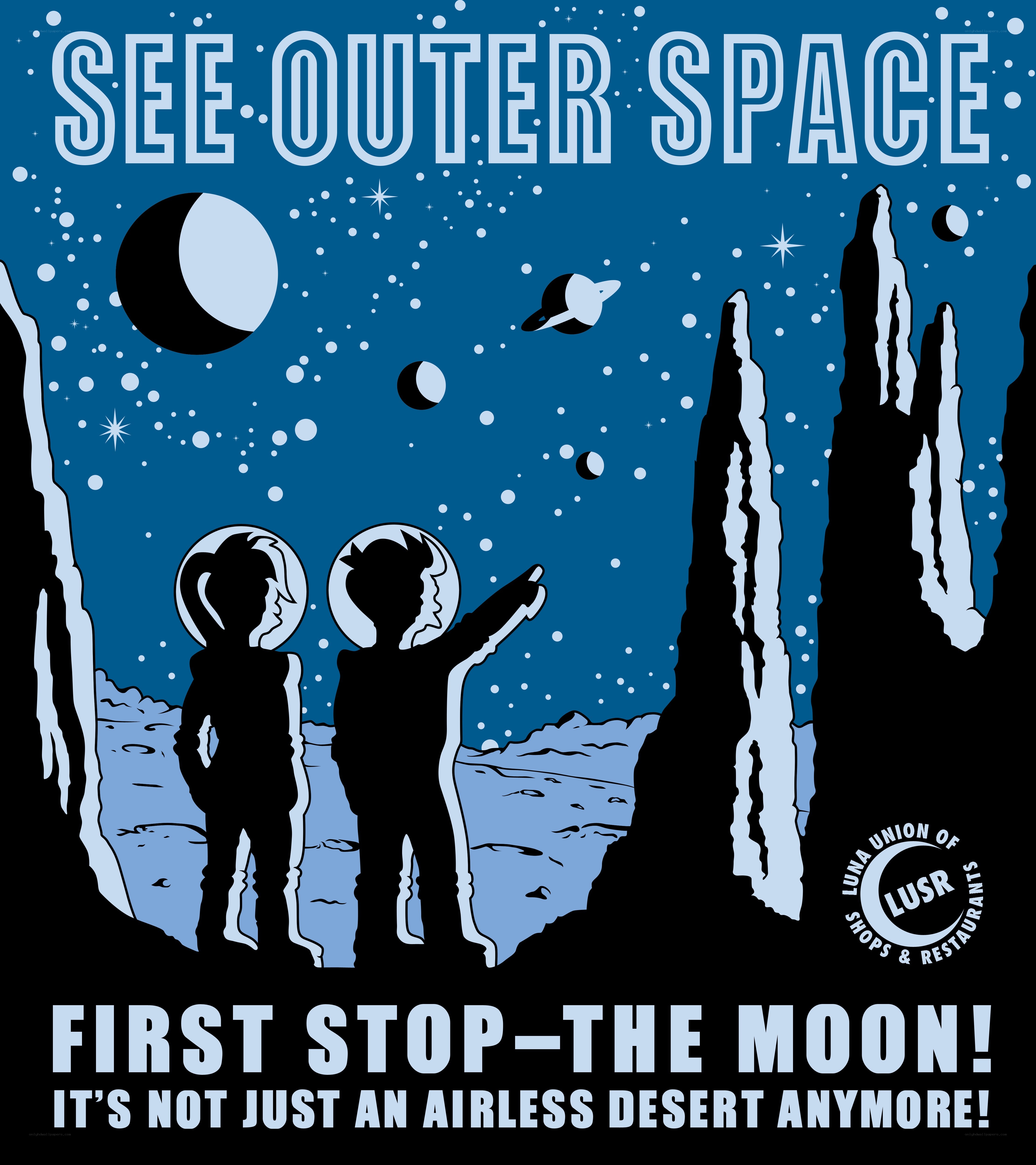 See Outer Space: First Stop The Moon