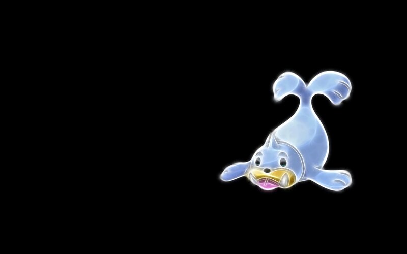 Seel glowing on black