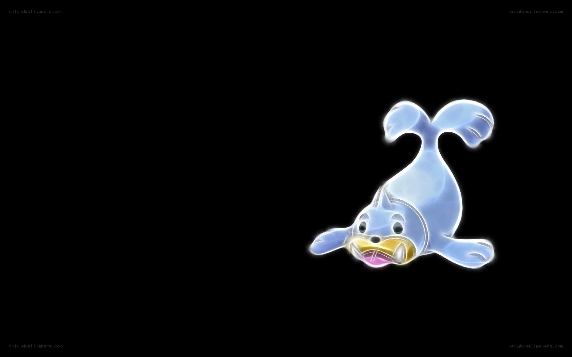 Seel glowing on black