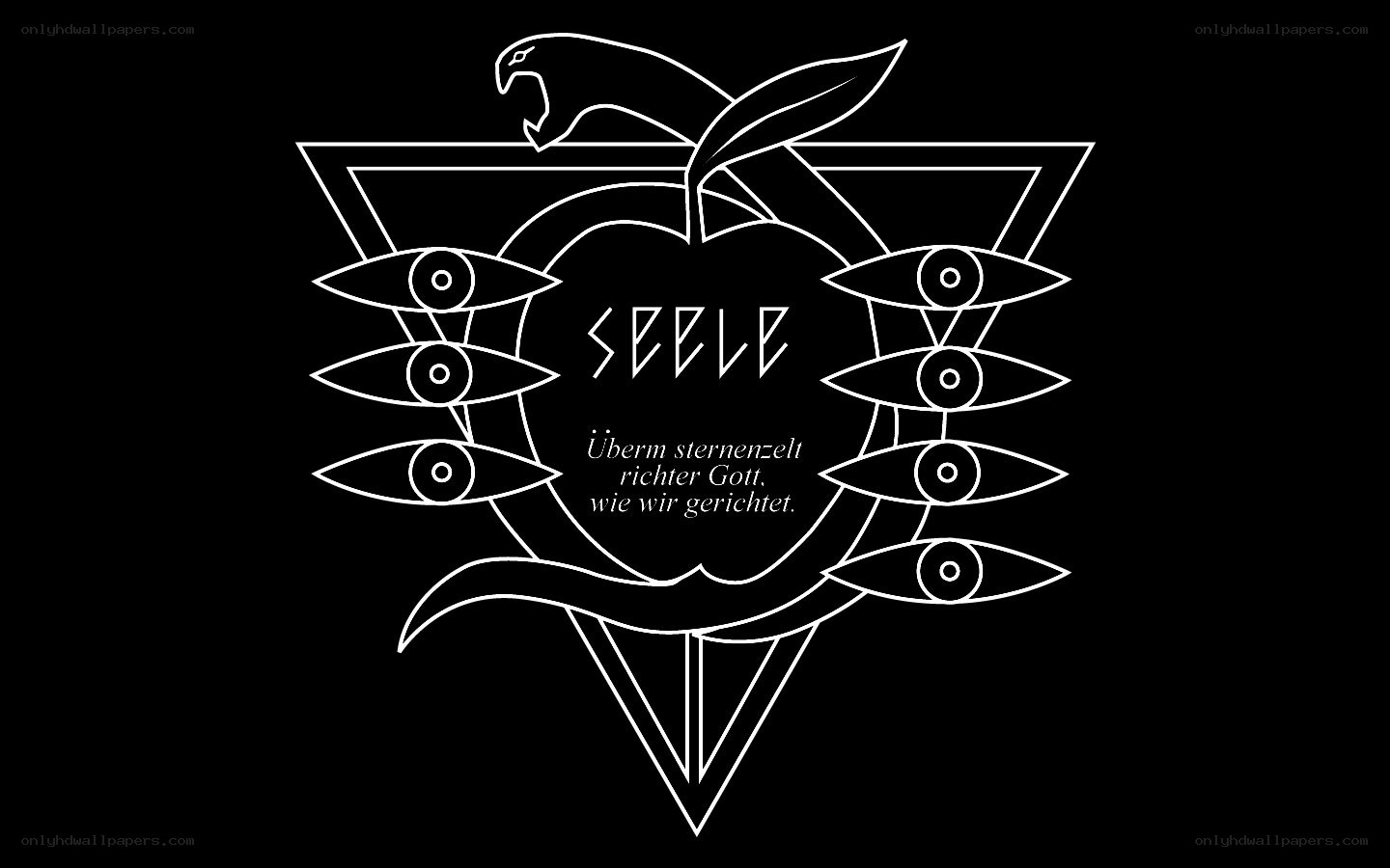 Seele logo with eyes and serpent