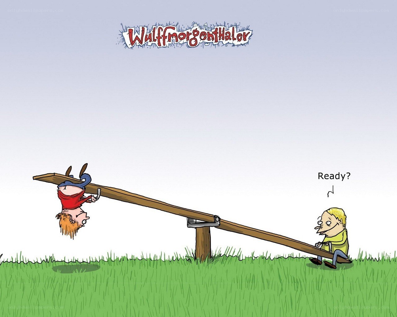 Seesaw mishap cartoon