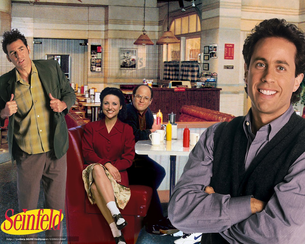 Seinfeld cast in a diner
