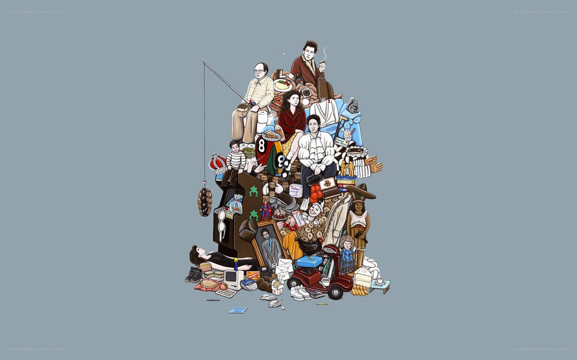 Seinfeld characters collage