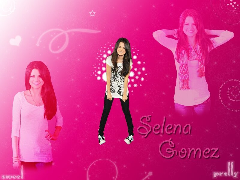 Selena Gomez Collage — Pink
