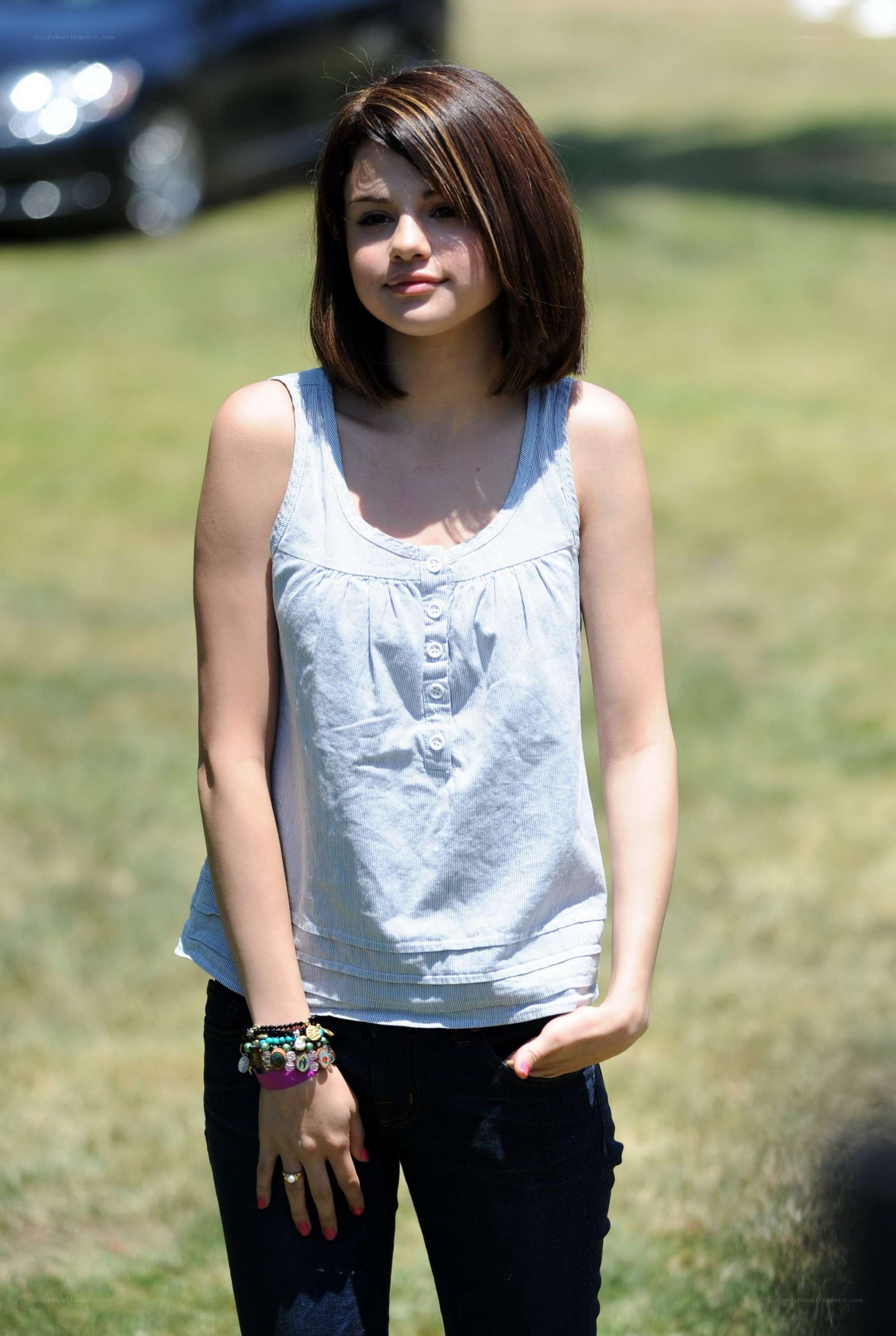 Selena Gomez in a tank top