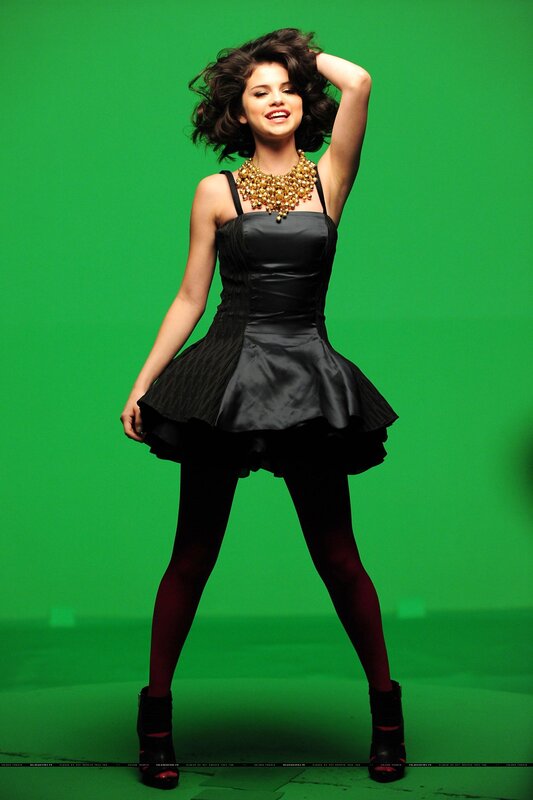 Selena Gomez in black dress