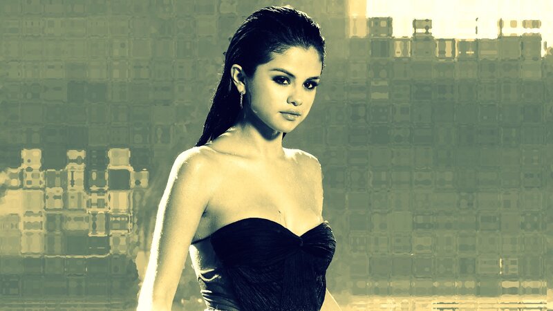 Selena Gomez in black dress