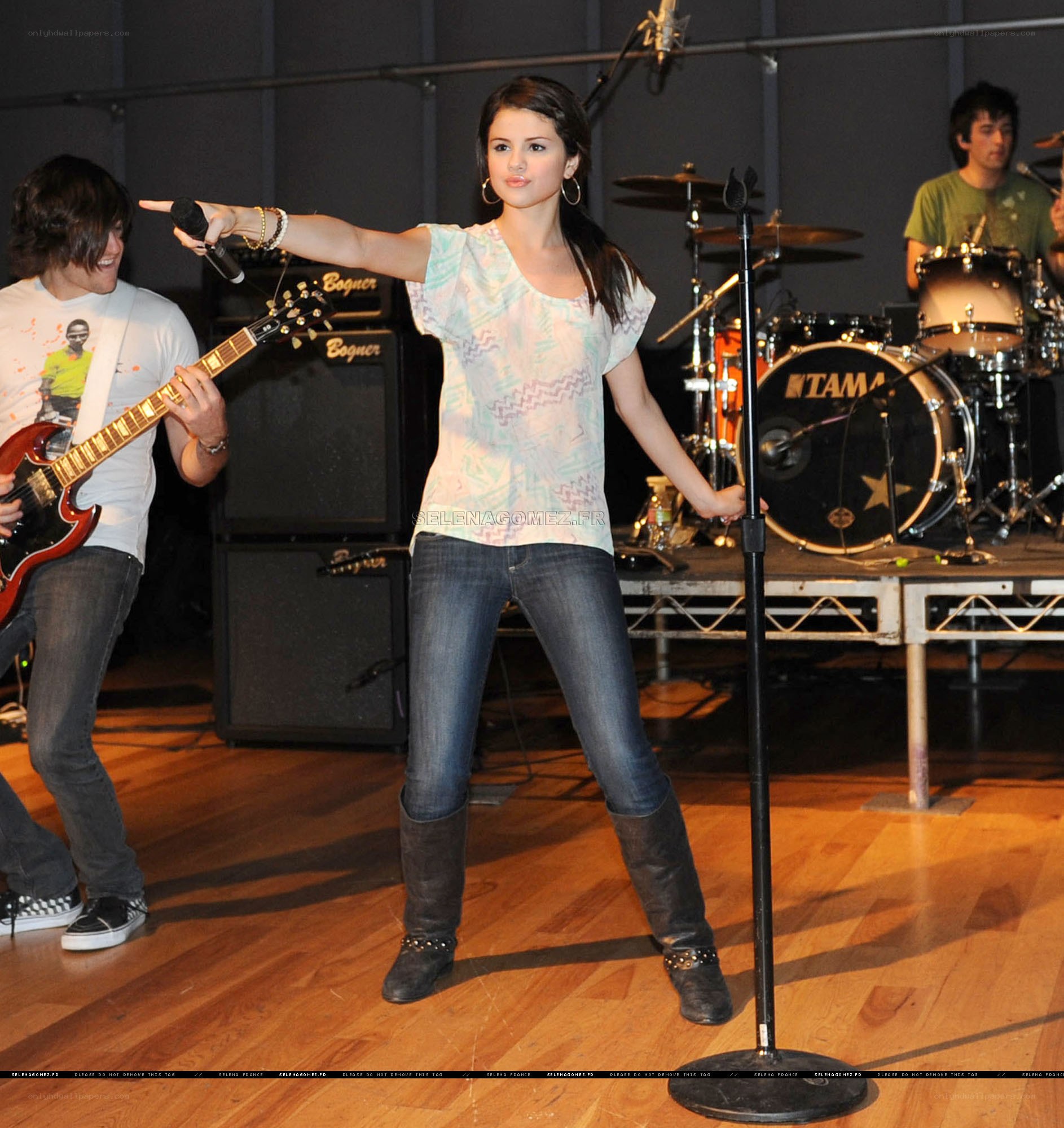 Selena Gomez performing on stage