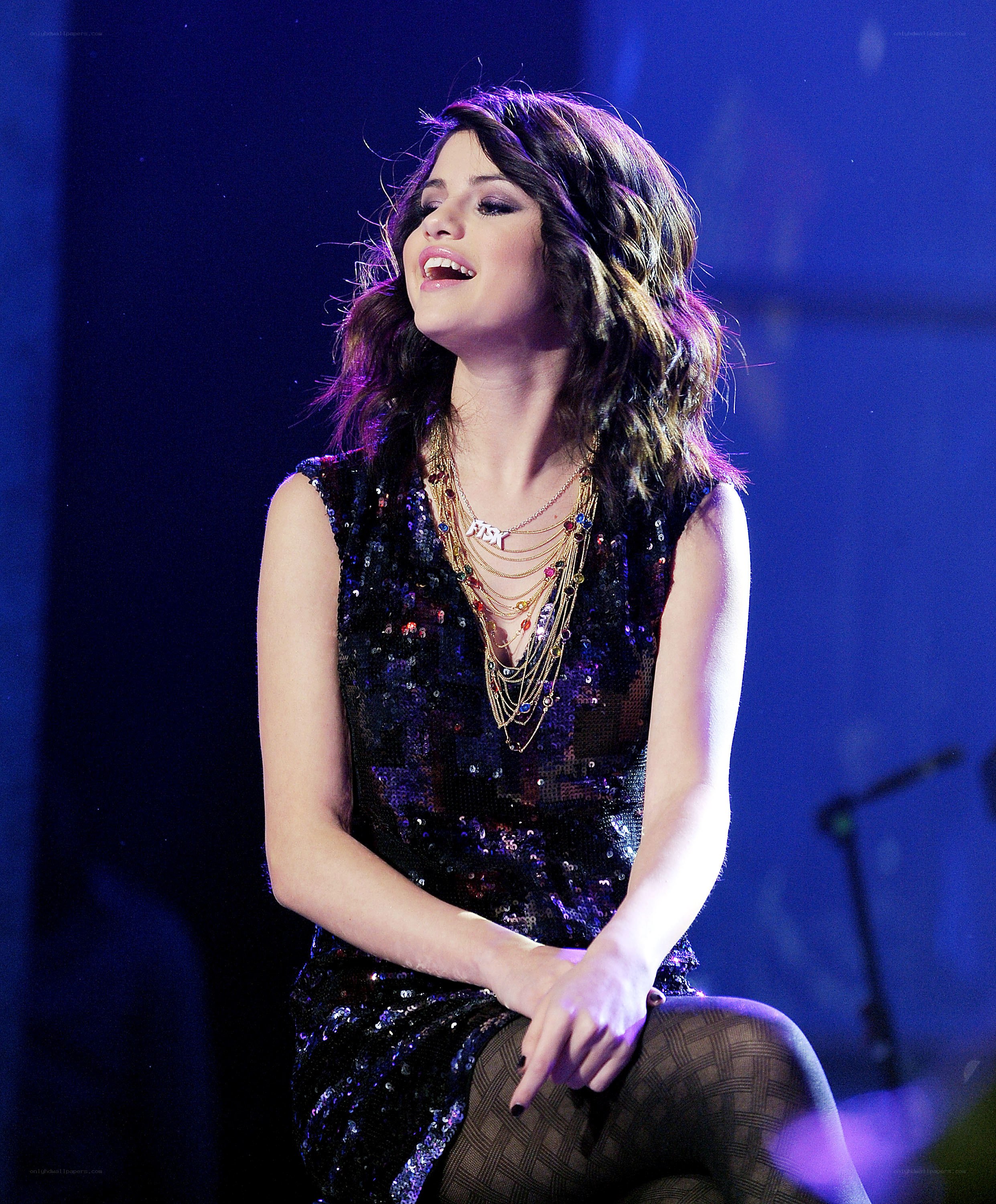 Selena Gomez performing on stage