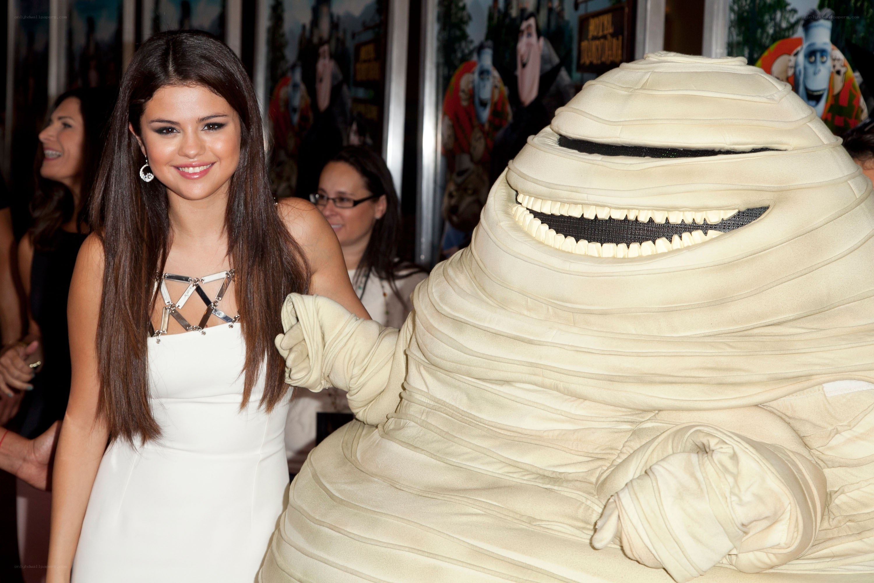 Selena Gomez with mummy character