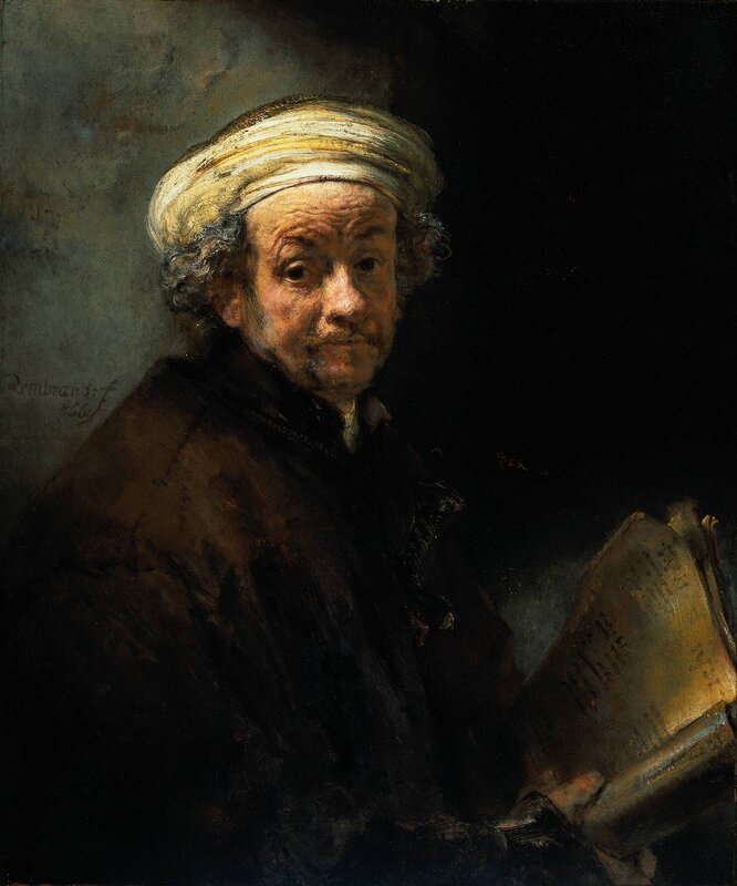 Self-portrait with book