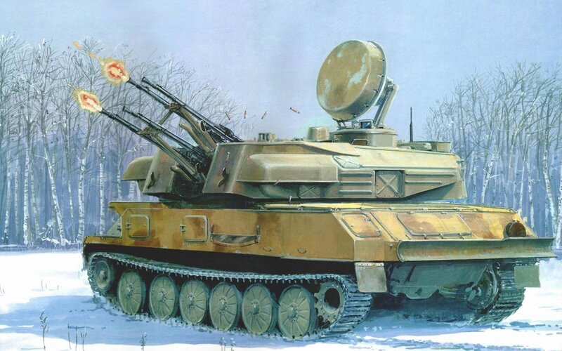 Self-propelled Anti-aircraft Gun — Yellow