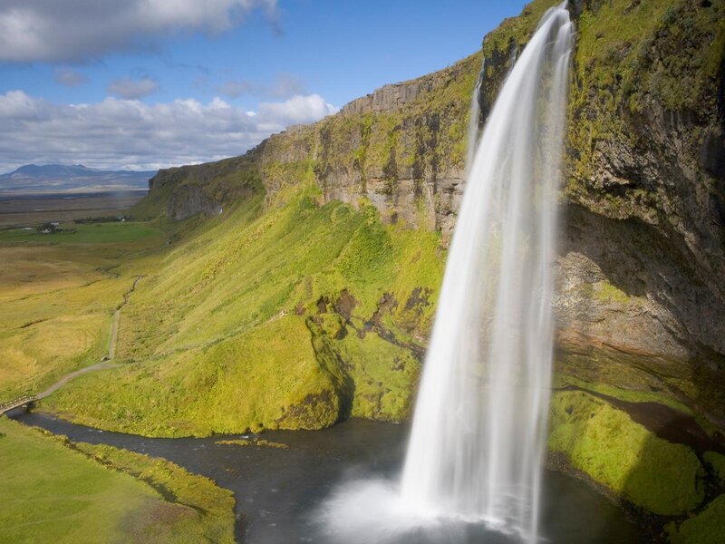 Seljalandsfoss Waterfall — Green, Serene, Afternoon