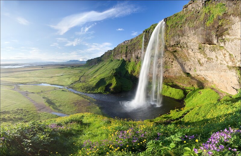 Seljalandsfoss waterfall in Iceland