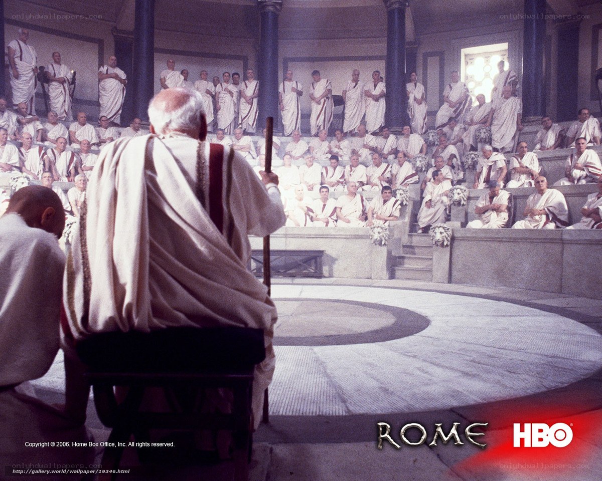 Senate meeting in ancient Rome