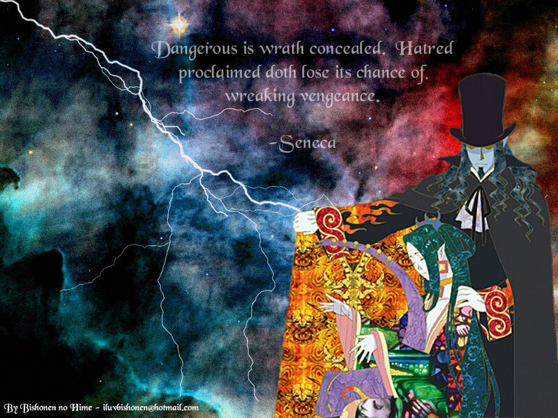 Seneca quote with anime characters