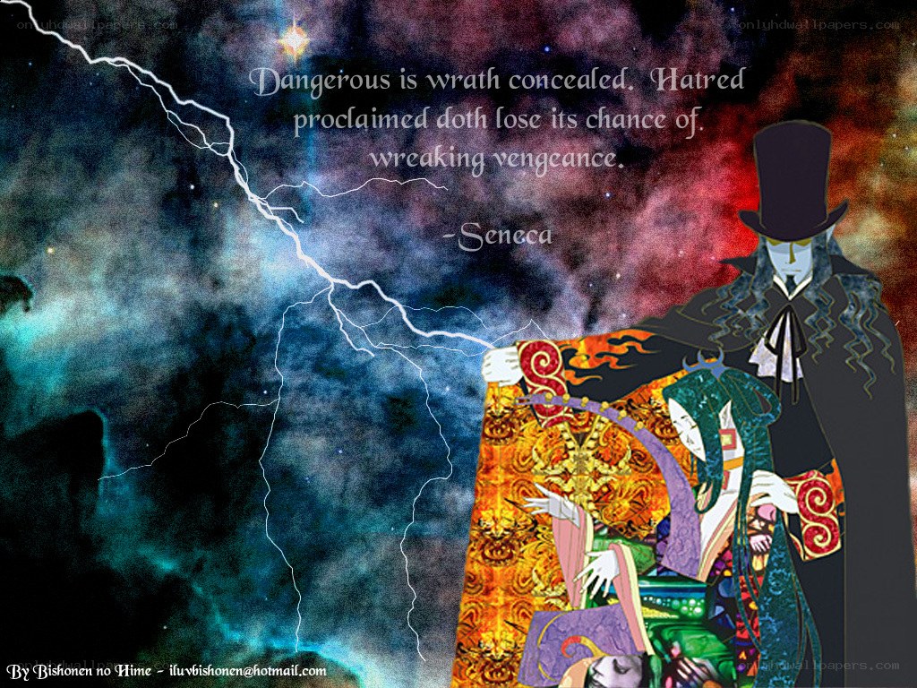 Seneca quote with anime characters