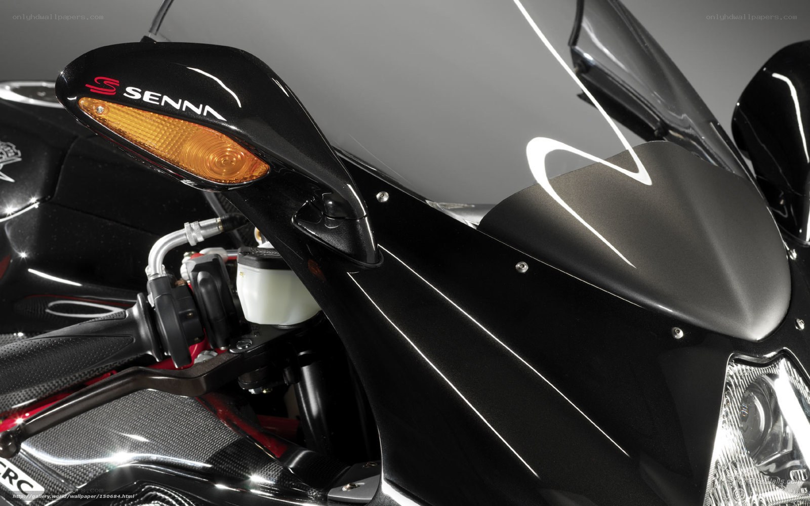 Senna motorcycle front view
