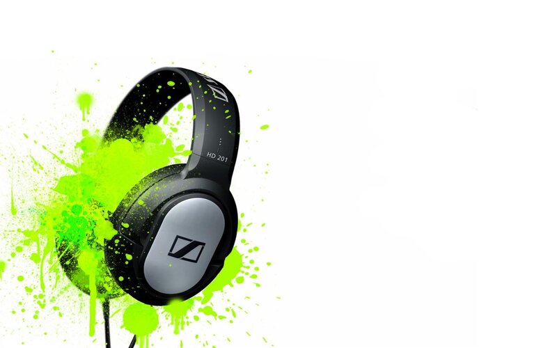 Sennheiser HD 201 Headphones — Black, Dynamic