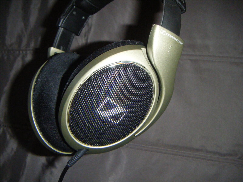 Sennheiser headphones on fabric