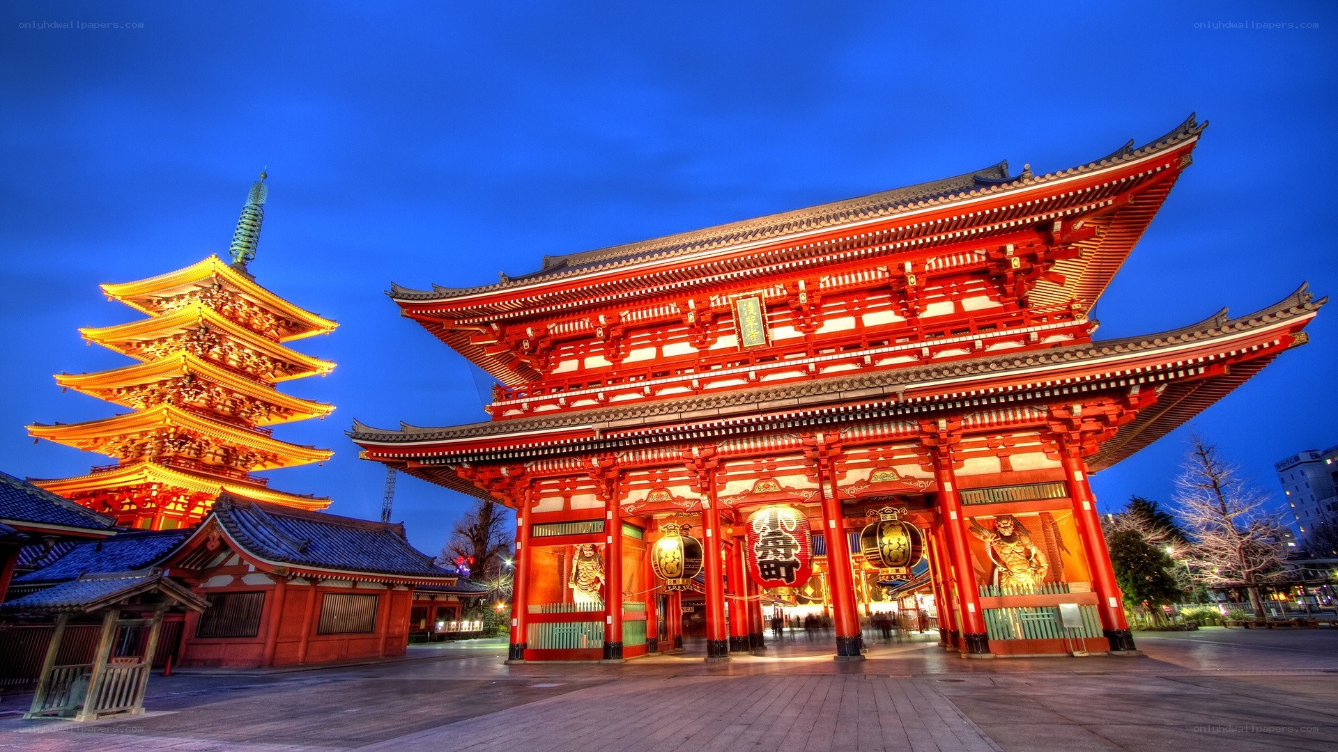 Senso-ji Temple at dusk