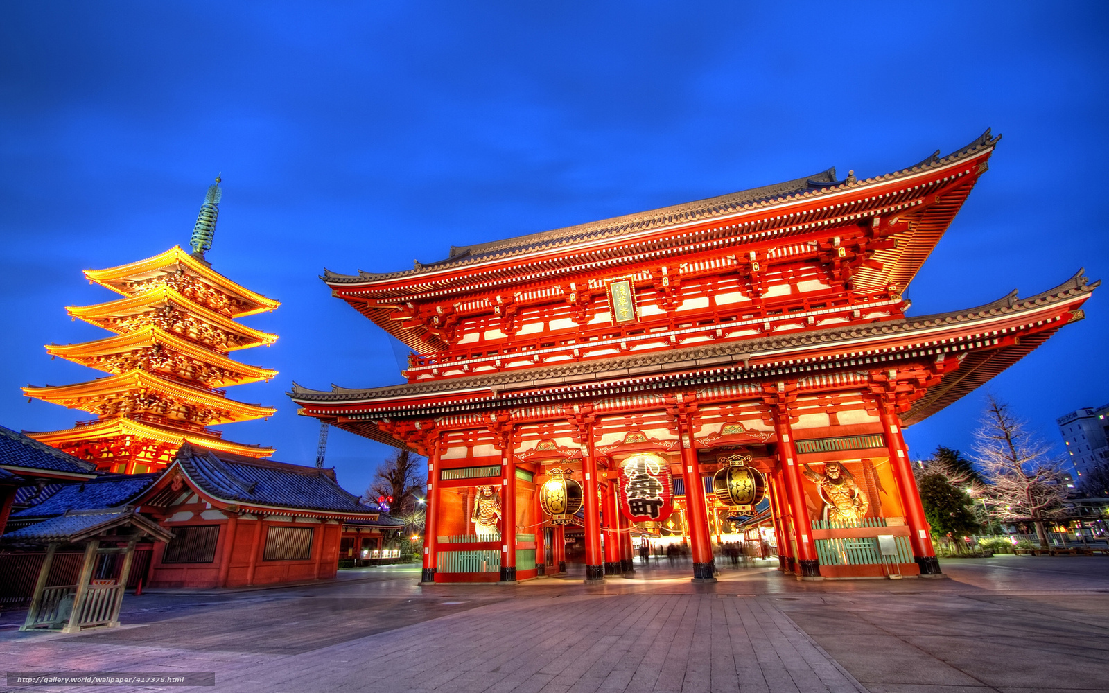 Senso-ji Temple at dusk