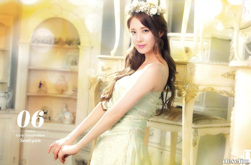 Seohyun in a light green dress
