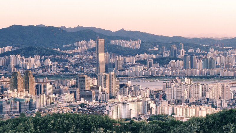 Seoul cityscape at dusk
