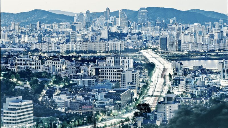 Seoul cityscape at dusk