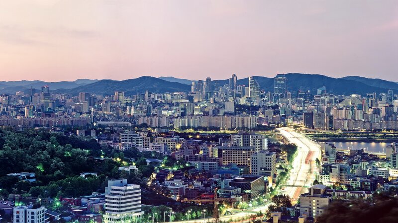 Seoul cityscape at dusk