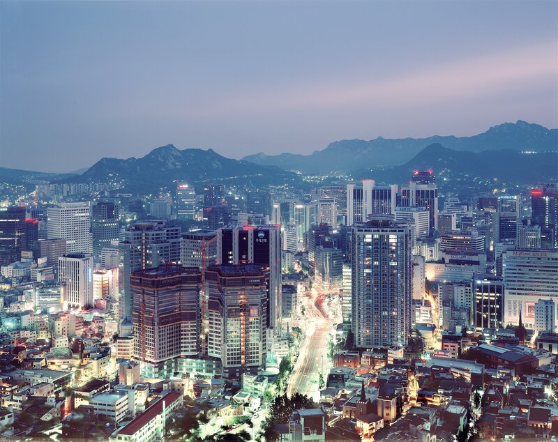 Seoul cityscape at dusk